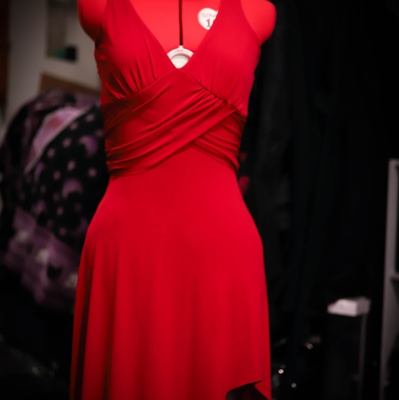 Red Wrap Dress - Picture 2 of 4